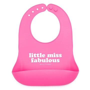 Bella Tunno Girl      S Wonder Bib - Silicone Baby Bib For Girls With Adjustable Neck, Non-Toxic & Bpa Free Soft Silicone Bib, D