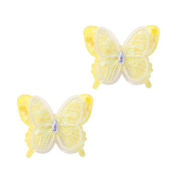 Wistamik Butterfly Hair Clips: Kids Clips (Yellow, 2 Pack of 5 Count) for Birthday, Christmas, Children's Day Gift