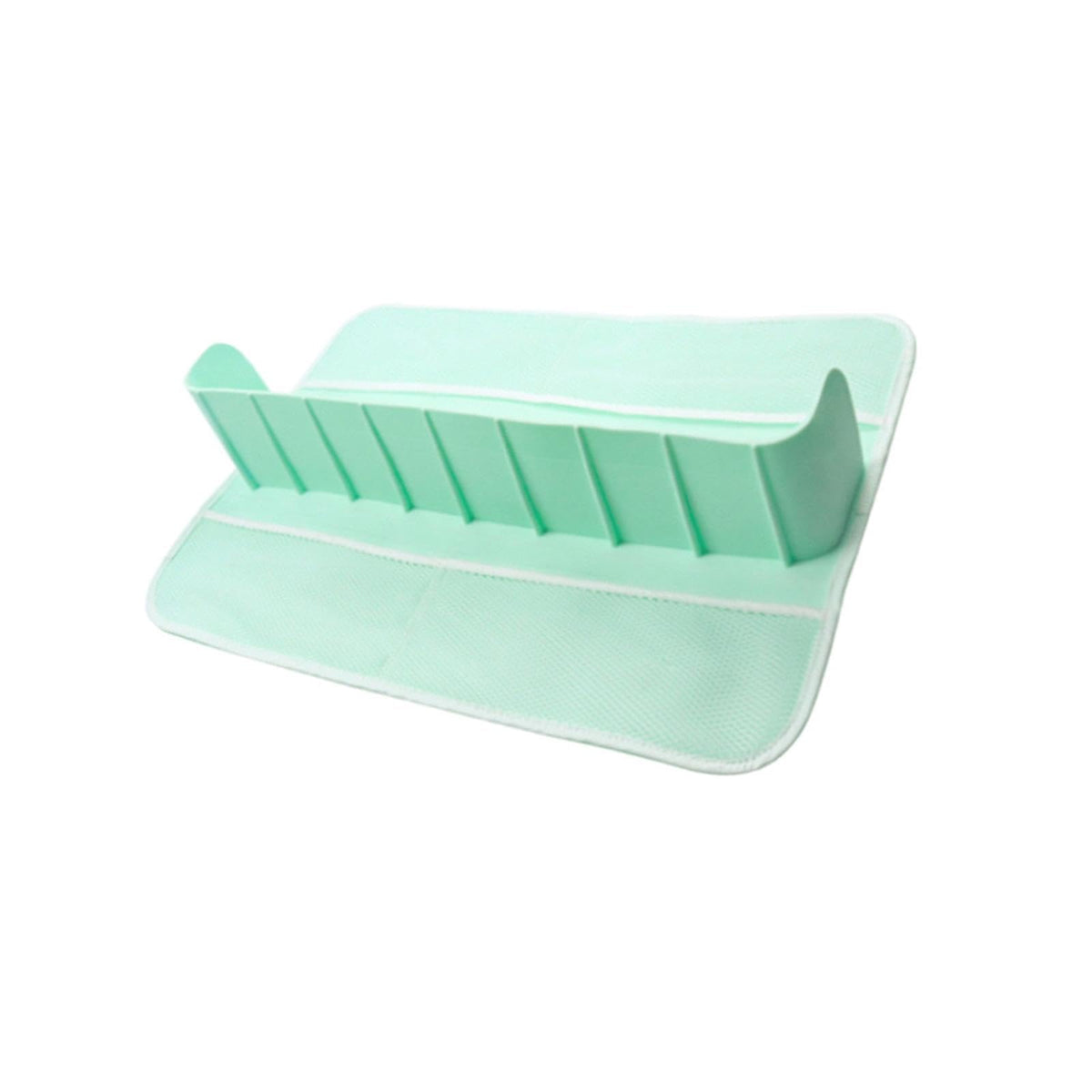 MERISHOPP Bathtub Splash Guard Silicone Sturdy Toy Organizer for Bathroom Bathtub Baby Green 60x40x10cm
