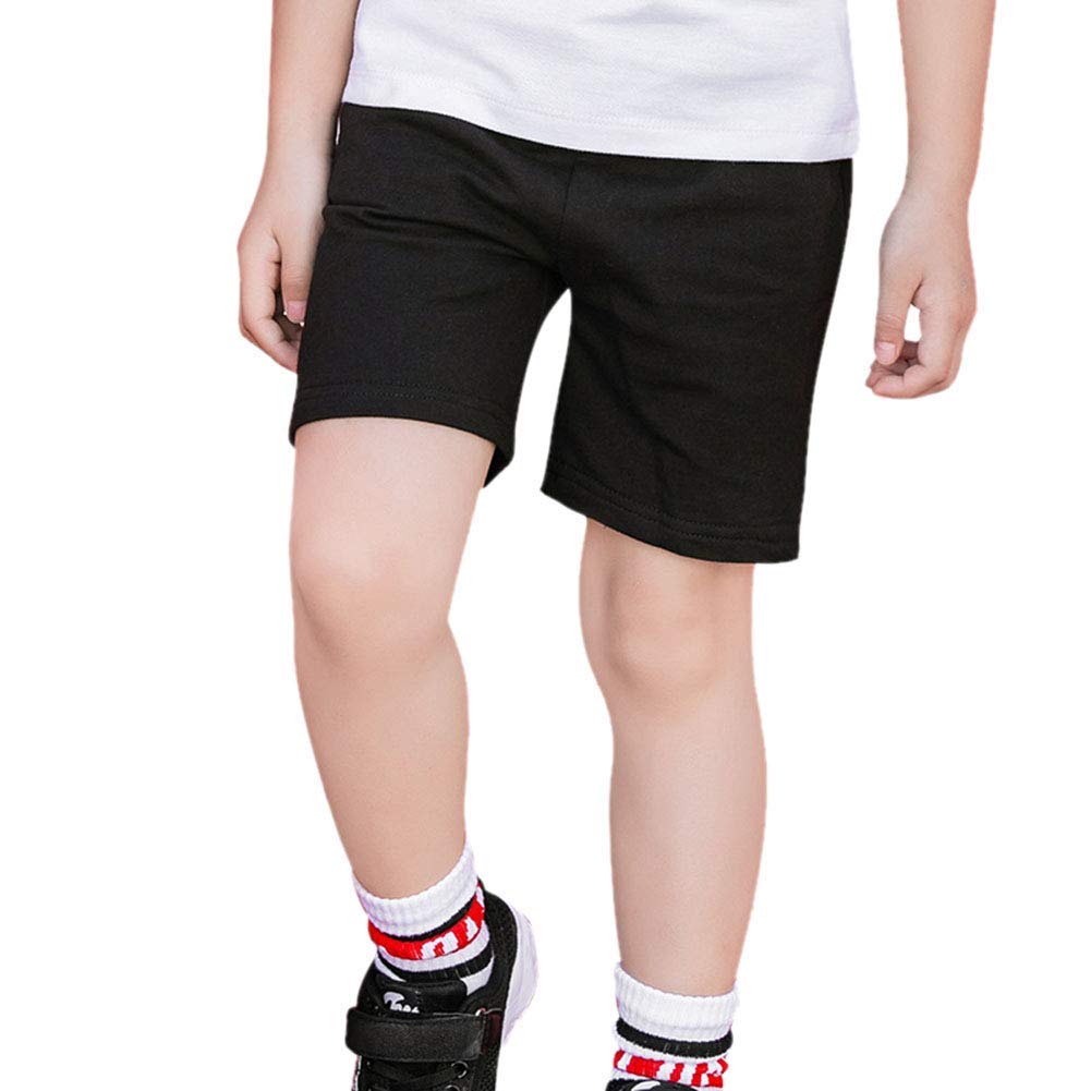 Ptpuke Toddler Kids Solid Cotton Comfort Soft Sport Jogger Shorts Boys Girls Summer Casual Pants White