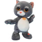 Interactive Stuffed Plush Animal Toy Mimicking Repeating What You Say, Dancing Cat Toy for Baby Toddler, Cute Singing Cat Toys f