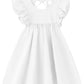 Jnklwpjs Toddler Baby Girl Cotton Linen Ruffle Halter Sleeveless Kids Casual Beach Party Dresses White 90Cm