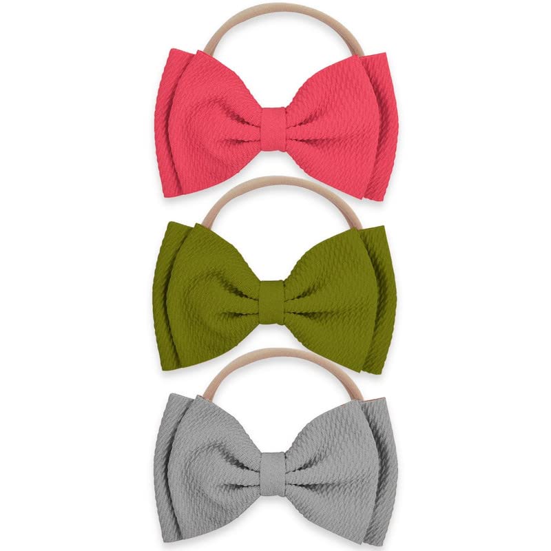 Bembika,MultiColour,Nylon Headband For Girls, Hairbands For Kids Infant Headband  (Set Of 3)