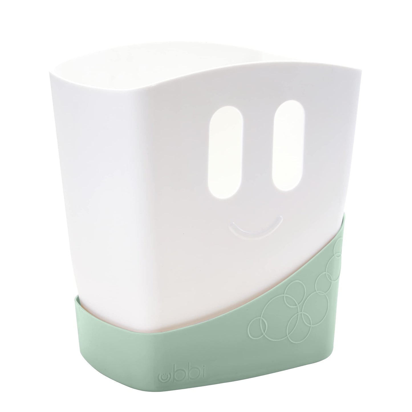 Ubbi Stand Up Bath Toy Storage Organizer, Bath Caddy with Removable Drying Rack Bin for Toddlers and Baby, Sage