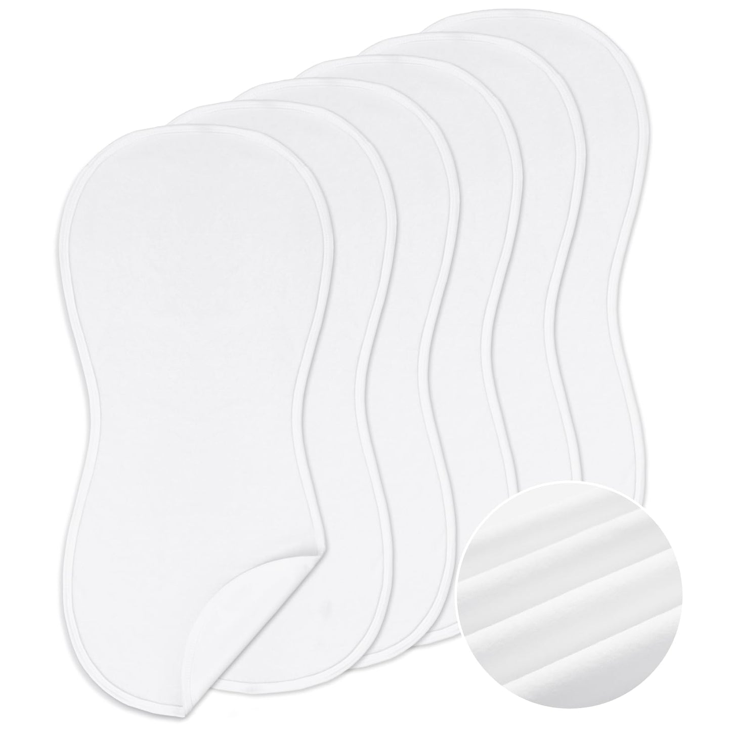 Timgle 6 Pcs 13 X 29 In Peanut Shape Changing Pad Liner Peanut Changing Pad Liner Portable Soft Peanut Changing Pad Washable Reu