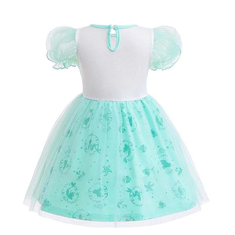Dressy Daisy Princess Mermaid Dress Up Clothes For Toddler Girls Halloween Fancy Summer Outfits Tulle Skirt Size 4T Green, Style