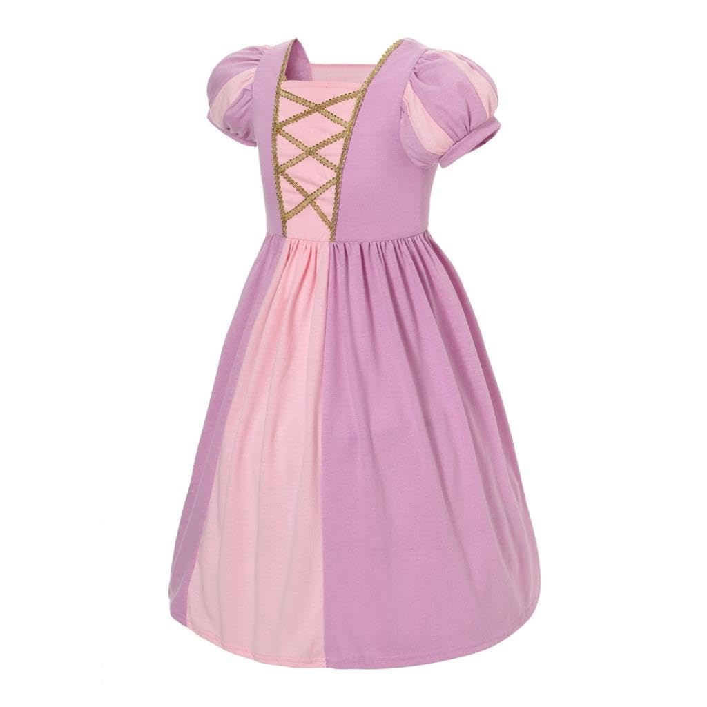 Dressy Daisy Toddler Little Girls Cotton Princess Dress Up Clothes With Braid & Accessories For Halloween Birthday Party Everyda