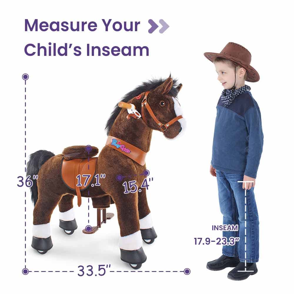 PonyCycle Ride on Toys for Kids 4-8 Ride on Large Horses Toys Riding Pony Gifts (36 Height/Size 4) Giddy up Spirit Toys Ride on