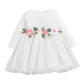 Hopscotch Girls Knee Length Casual Dresses In White Color For Ages 912 Months