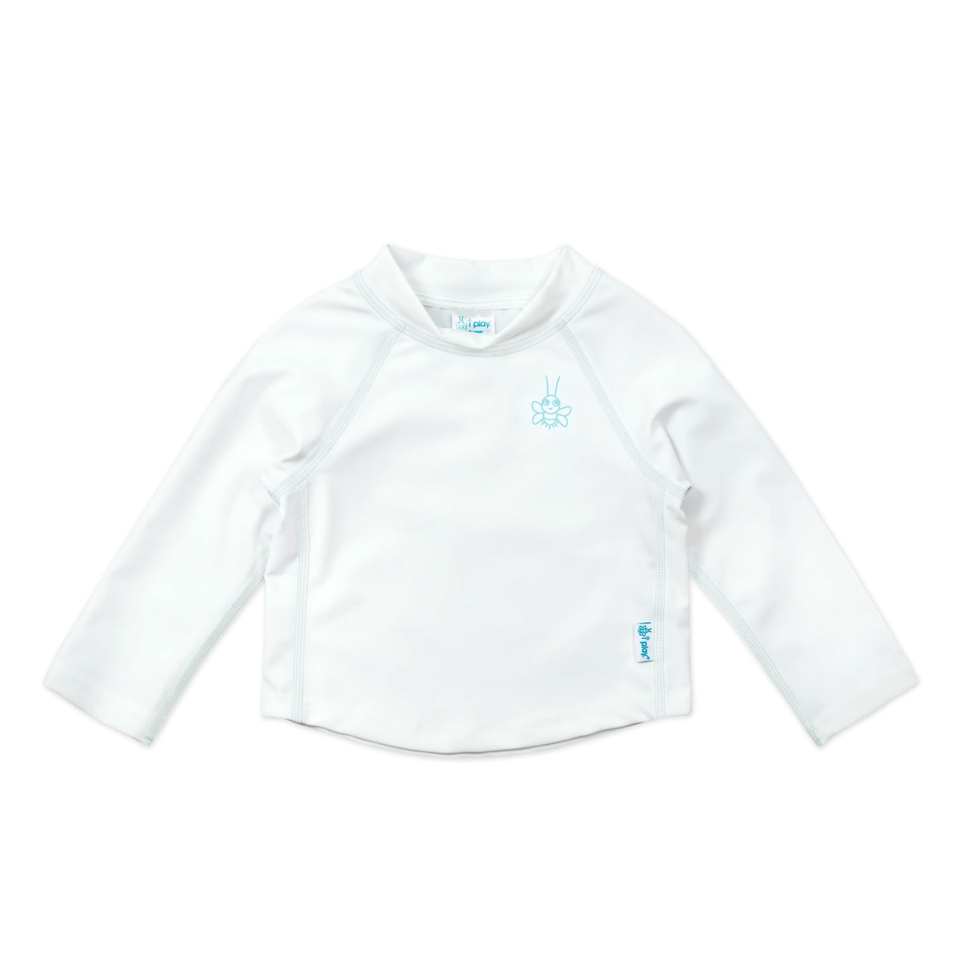 Green Sprouts I Play Kids' Toddler Long Sleeve Rashguard, White, 4T
