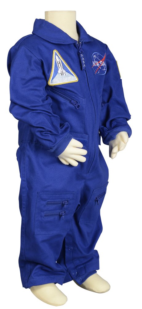 Aeromax Jr. Nasa Flight Suit, Blue, With Embroidered Cap And Official Looking Patches, Size 18 Months.