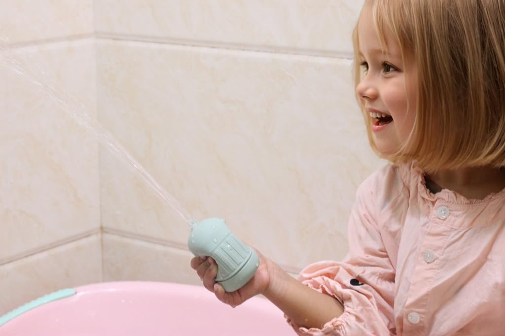 Ginbear Silicone Baby Bath Toys, Non-Toxic Mold Free Infant Squirty Bathtub Toys for Toddlers 6 Months+, Pack of 4 (Dino)