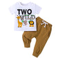 Pudcoco Baby Boy Two Wild Outfit 2 Years Old 2Nd Birthday Boy Cake Smash Outfit, Jungle Birthday Outfit, Safari, Zoo, 2Nd Birthd