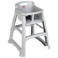 Rubbermaid Commercial Products Sturdy High-Chair, 33lb Capacity, Platinum, Pre-Assembled, Stackable, Fits Under Table for Child/