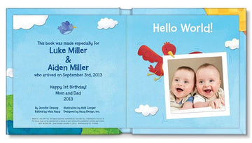 Hello World! (Twins) - Personalized Children'S Story - I See Me! (Blue Board Story)