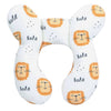 vocheer Baby Travel Pillow(Upgraded), Head and Neck Support Pillow for Pushchair, Car Seat, Stroller, Bouncer, Cotton(Lion)