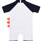 Cadocado Baby Boys Kids Upf 50+ Swimsuits One-Piece Zip Rash Guard Infant Uv Sun Protection Bathing Suit, Crocodile Pattern,6-9