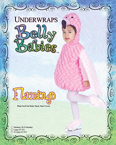 Underwraps Costumes Baby'S Flamingo Belly-Babies, Pink, Large