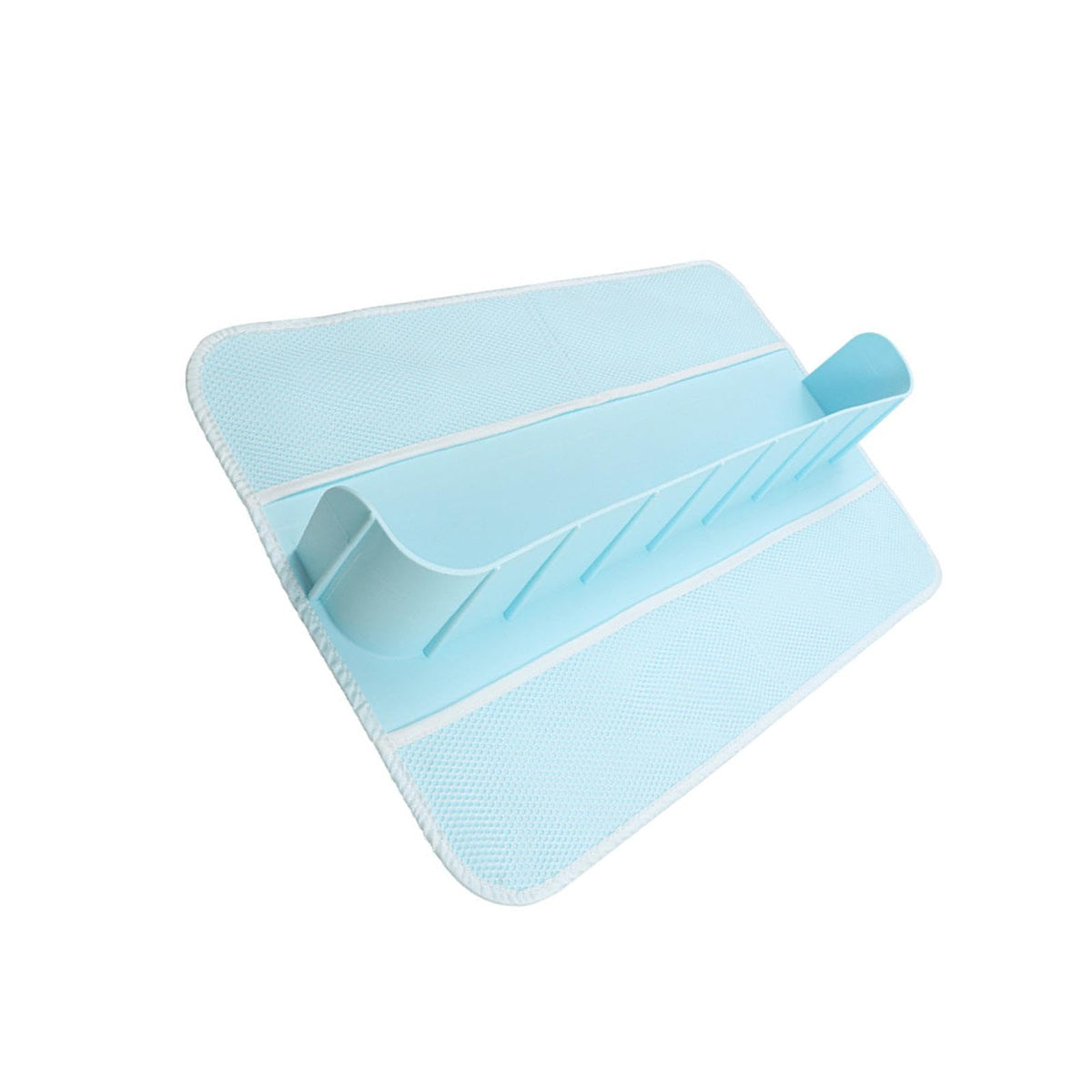 BNFBathtub Splash Guard Silicone Sturdy Toy Organizer for Bathroom Bathtub Baby Light Blue 60x40x10cm|Baby | Bathing & Grooming 