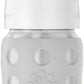 Lifefactory 8-Ounce Stainless-Steel Vacuum-Insulated Wide-Neck Baby Bottle with Hard Sippy, Stone Gray, LS2221WCG4