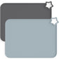 Moonkie Silicone Placemats For Baby & Kid, Stain Resistant Non-Slip Toddler Food Mats Eating Table Mat With 2 Packs (Dark Grey/L