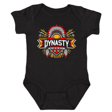 Kansas City Dynasty - History In The Making Kid 'S Onesie For Football Fans (Black Onesie, 12M)