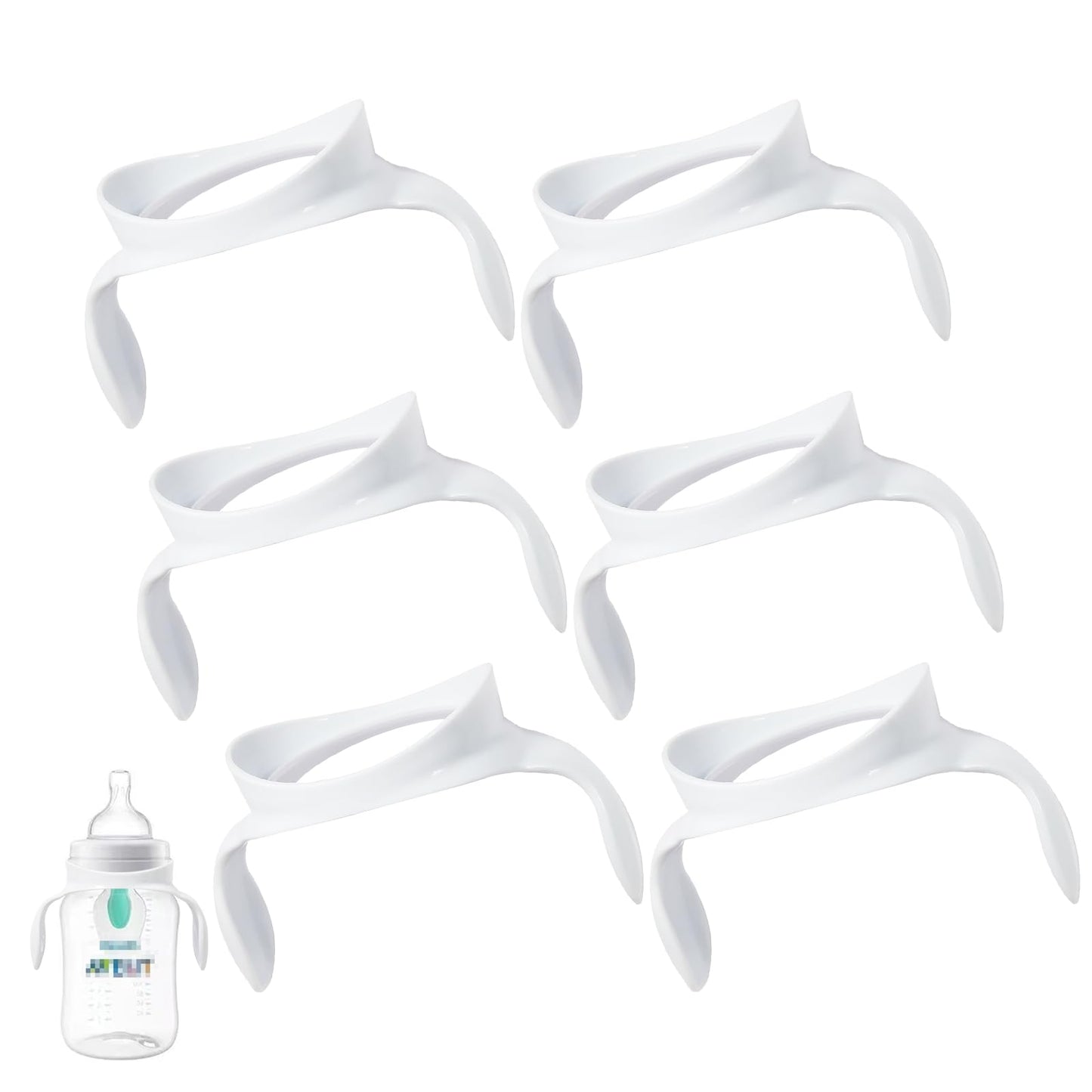 Baby Bottle Handles For Philips Avent Anti-Colic And Airfree Vent Baby Bottles, Compatible Avent Bottle Holder, 6 Count