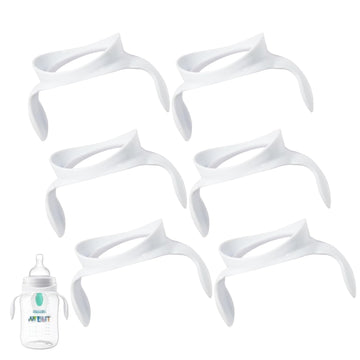 Baby Bottle Handles For Philips Avent Anti-Colic And Airfree Vent Baby Bottles, Compatible Avent Bottle Holder, 6 Count