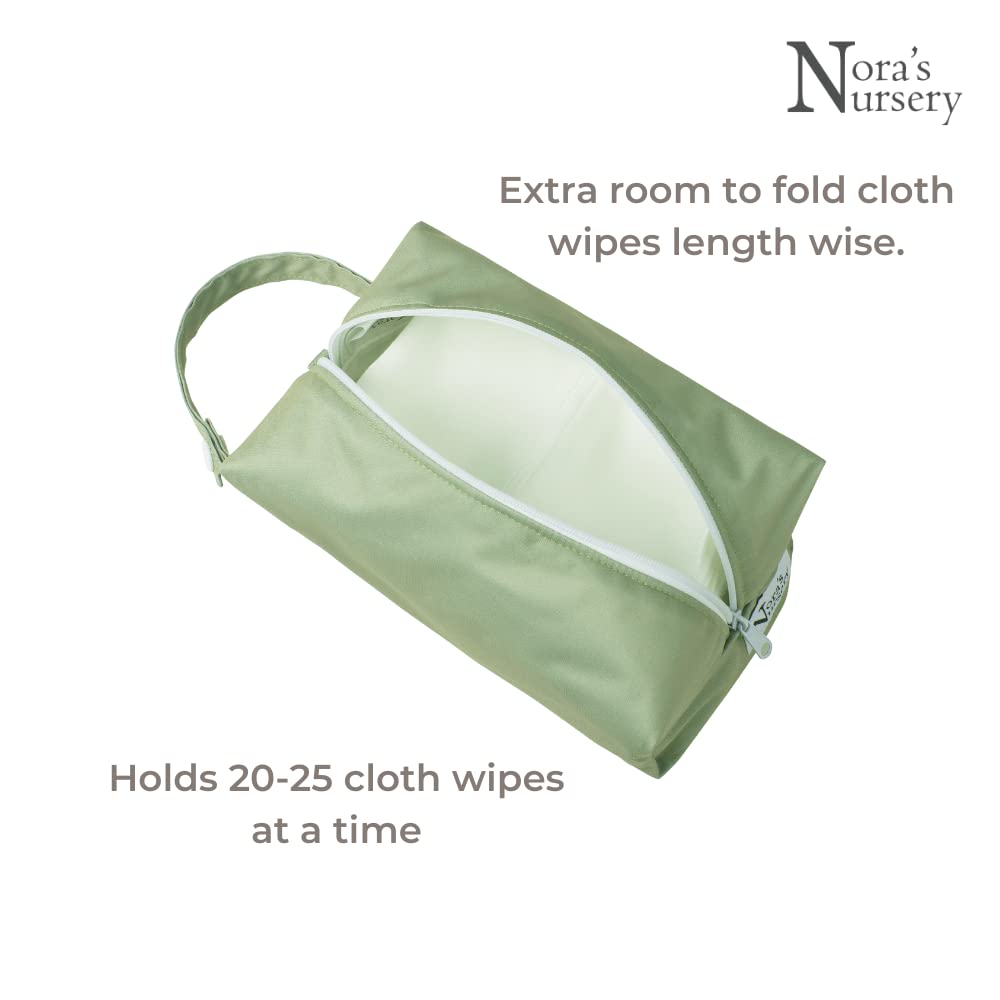 Nora'S Nursery Reusable Baby Wipes 100% Cotton Washcloths Soft Absorbent Towel Face Wipes, Newborn Bath Face Towels, 20 Wipes Wi