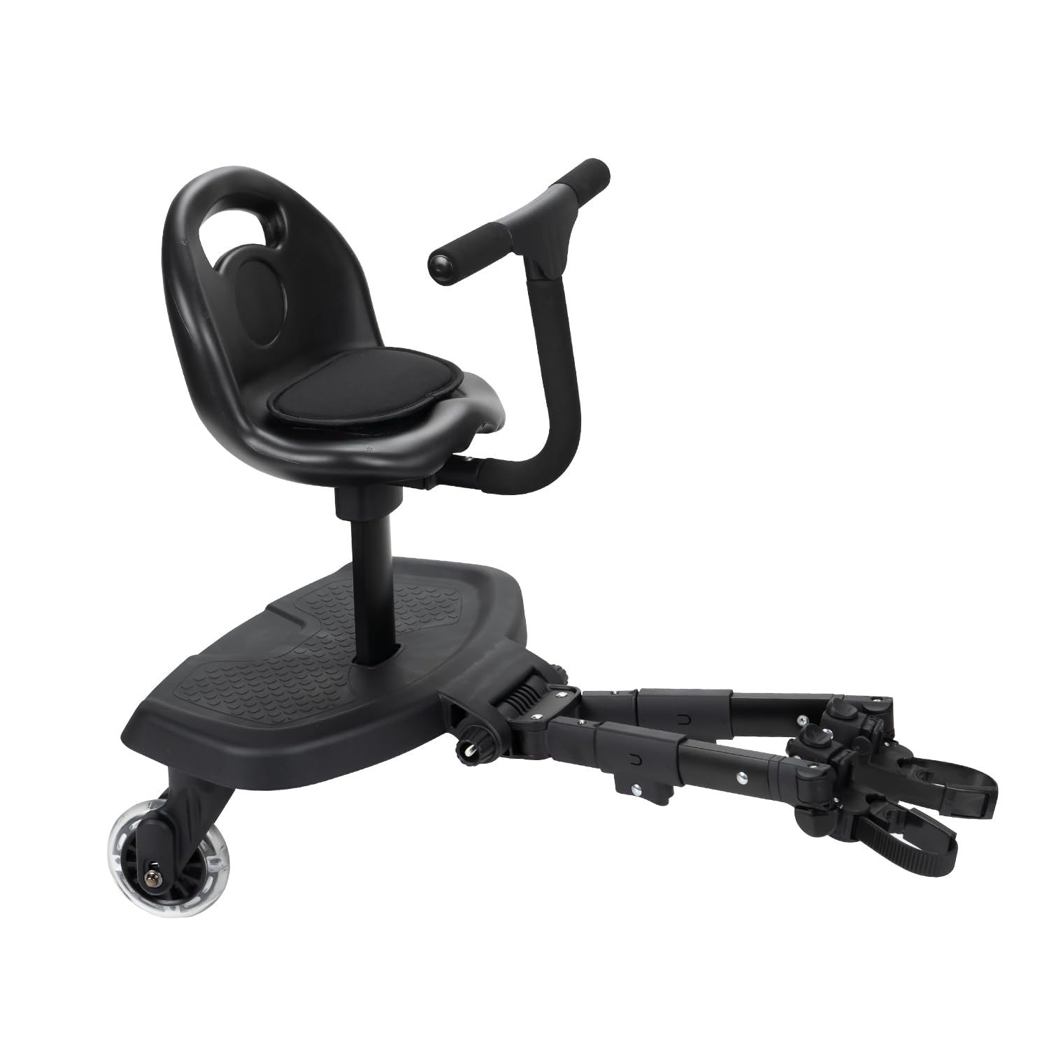 Universal 2-In-1 Stroller Board,Child Rider Stroller Attachment With Saddle Seat And Standing Platform ,Quick And Easy To Use, S