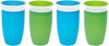 Munchkin Miracle 360 Sippy Cup - Green/Blu, 4 Count (Pack Of 1)
