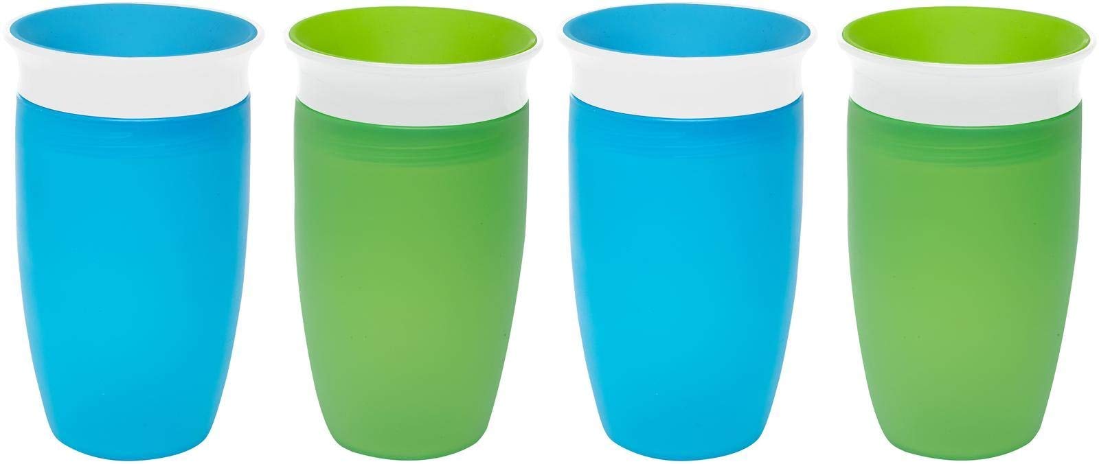 Munchkin Miracle 360 Sippy Cup - Green/Blu, 4 Count (Pack Of 1)