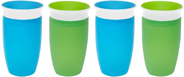 Munchkin Miracle 360 Sippy Cup - Green/Blu, 4 Count (Pack Of 1)