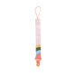 Nuby Pacifinder Baby Pacifier Clip - (2-Pack) - Pacifier Holder Clip with Convenient Hook Loop - Peach Stripes and Hearts