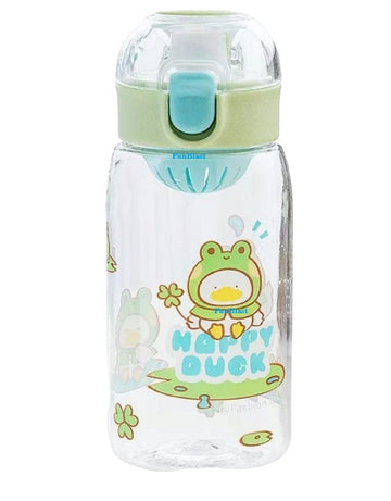 Funblast Kids Water Bottle - Cartoon Design, 450 Ml, Green, School, Sports, Bpa Free, Leak Proof, Anti-Fall