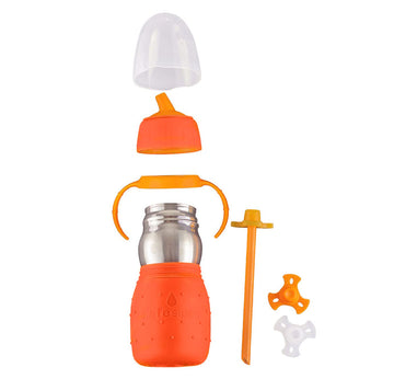 Kid Basix Safe Sippy 2, Stainless Steel Cup For Babies/Toddlers, Convertible Sippy Or Straw, Dishwasher Safe, 11Oz, Bpa Free, Or