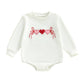 YINGISFITM Newborn Baby Girl Clothes Love Heart Long Sleeve Bubble Romper Sweatshirt Onesie Infant Valentines Spring Outfits (Lo