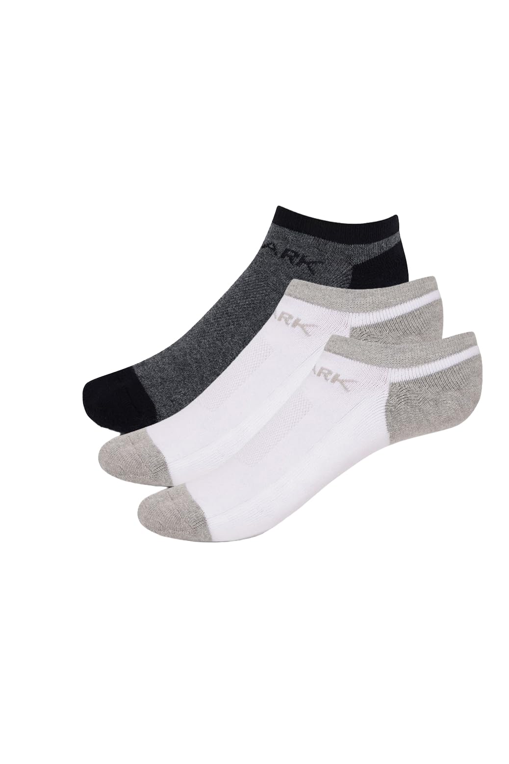 Fuaark Men Sports Ankle Length Cotton Blend Socks (Gry2|Blk1 Pack Of 3)
