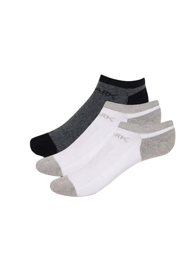 Fuaark Men Sports Ankle Length Cotton Blend Socks (Gry2|Blk1 Pack Of 3)