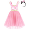 Ibtom Castle Toddler Little Girl Tutu Skirt Bows Ear Headband Polka Dot First Birthday Halloween Costume Princess Outfits X# Pin