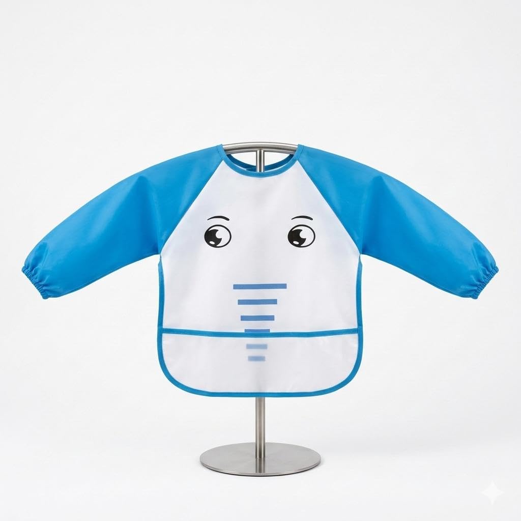 Saekos Bib Apron | Waterproof Messy Play Apron For Toddlers | Protects Clothes During Painting, Eating & Play | Ages 15
