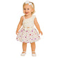 A.T.U.N. (All Things Uber Nice) Baby Girls One Shoulder Crop Top With Polka Printed Skirt & Matching Headband Set | 3 Piece Outf