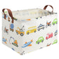 Fxolcshe Rectangular Storage Bin,Collapsible Car Storage Basket For Boys,Waterproof Pe Coating Storage,Bedroom Decor,Nursery Ham