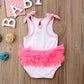 Farrubbyine8 Newborn Baby Girls Flamingo Romper Adjustable Shoulder Strap Bodysuit Outfit Clothes (12-18 Months, A)