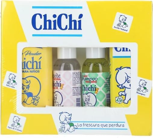 Chich   Kit - Baby Powder, Shampoo, Baby Oil & Cologne - Gentle Skin Care for Kids, Boys & Girls - Long-Lasting Freshness For Ch