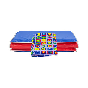 Kindermat + Eric Carle Kinderbundle - Abc & 123 - Full Nap Mat & Washable Cover, Special Edition - 47' X 22', Value Bundle, Gr