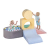 HHH HIKECUCAN Climbing Toys for Toddlers 1-3, Foam Climb Blocks and Ball Pit for Baby,6-Piece Baby Climbing Crawling Toys Soft F