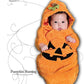 Underwraps Baby'S Pumpkin Bunting, Orange/Black, Infant
