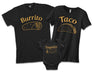 Threadrock Taquito | Baby Son Or Daughter Infant Bodysuit | 6 Months, Black