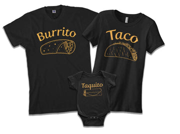 Threadrock Taquito | Baby Son Or Daughter Infant Bodysuit | 6 Months, Black